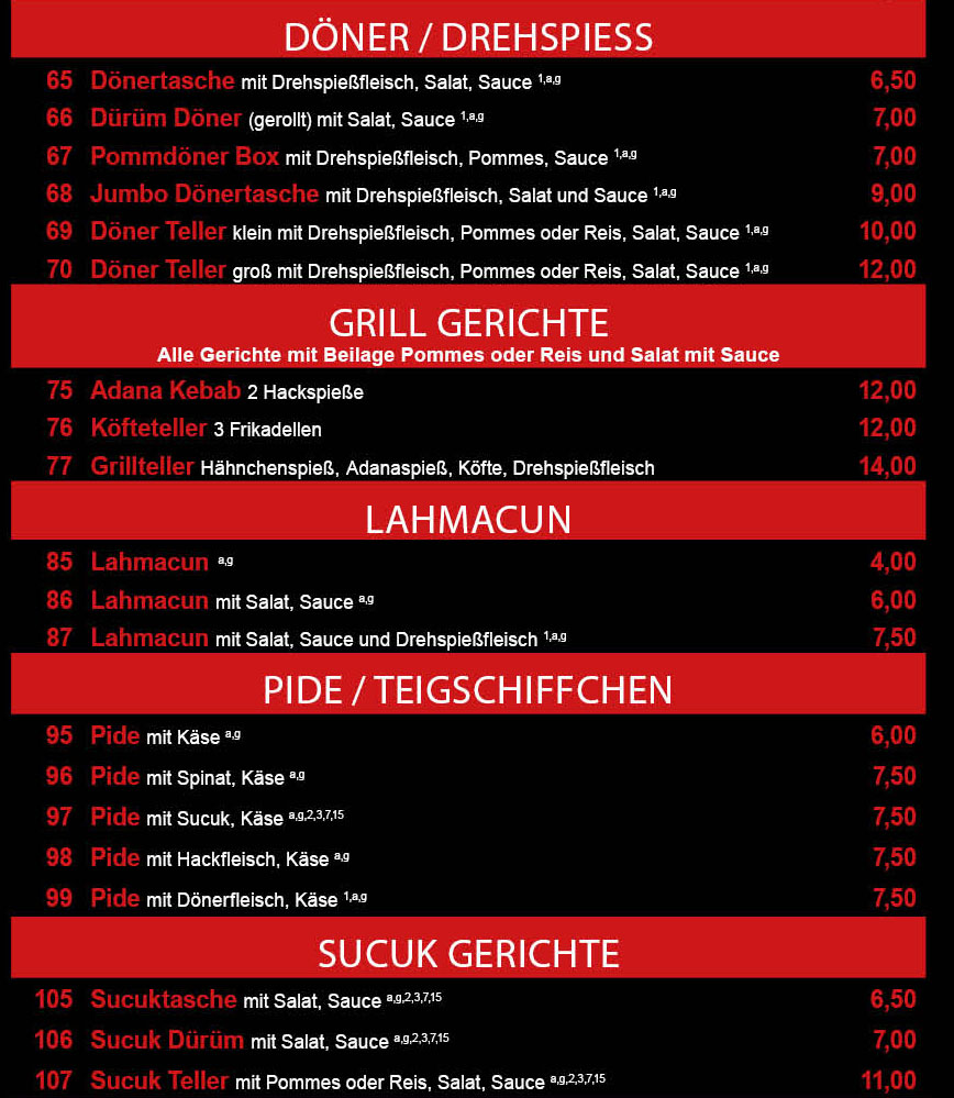 class menu 4 class menu 4